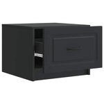 vidaXL Table basse Noir 49 x 50 x 37 cm Bois d'ingénierie