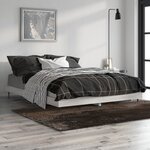 vidaXL Cadre de lit sonoma gris 140x190 cm bois d'ingénierie