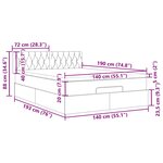 vidaXL Cadre de lit ottoman avec matelas rose 140x190 cm velours