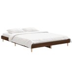 vidaXL Cadre de lit sans matelas chêne marron 135x190 cm