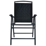 vidaXL Chaises de jardin pliables lot de 2 Textilène Noir