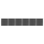 vidaXL Ensemble de panneau de clôture WPC 1045x186 cm Noir