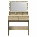 vidaXL Coiffeuse avec LED chêne sonoma 80x41x134 5 cm