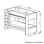 Lits superposés 90x200 matis