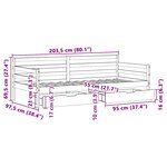vidaXL Lit de jour avec tiroirs sans matelas 90x200 cm bois massif