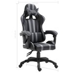 vidaXL Chaise de jeu Gris Similicuir