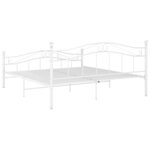 vidaXL Cadre de lit Blanc Métal 200x200 cm