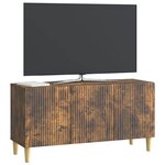 vidaXL Meuble TV Chêne fumé 99 x 34 5 x 50 cm Bois d'ingénierie