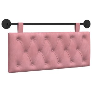 vidaXL Tête de lit suspendue Rose Velours