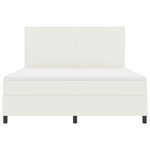 vidaXL Lit Box Spring avec Matelas Crème Super King Tissu en Velours Côtelé