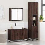 vidaXL Ensemble de meubles de salle de bain 3 Pièces Chêne marron