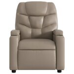 vidaXL Fauteuil inclinable électrique Cappuccino Similicuir