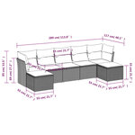 vidaXL Salon de jardin avec coussins 7 Pièces beige résine tressée
