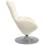 Fauteuil Œuf vidaXL en Velours Crème