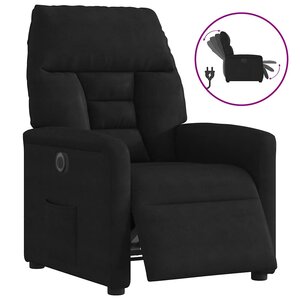 vidaXL Fauteuil inclinable électrique noir tissu microfibre