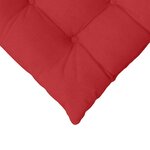vidaXL Coussins de siège 4 Pièces Rouge 40 x 40 x 6 cm tissu