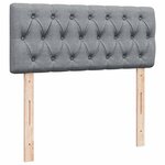 vidaXL Sommier à lattes de lit avec matelas Gris clair 120x200cm Tissu