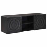 vidaXL Meuble TV Noir 105 x 30 x 35 cm