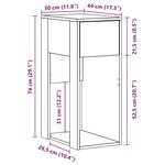 vidaXL Support de tour d'ordinateur et tiroir sonoma gris 30x44x74 cm
