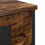 vidaXL Table de nuit avec station de chargement 2 Pièces Chêne fumé