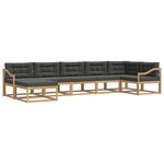 vidaXL Ensemble de canapés d'extérieur 7 pc Blanc et anthracite