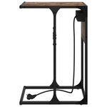 vidaXL Table de chevet Chêne fumé Bois d'ingénierie