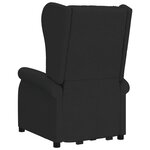 vidaXL Fauteuil de massage Noir Tissu