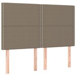 vidaXL Cadre de lit avec tête de lit Taupe 140x200 cm Tissu