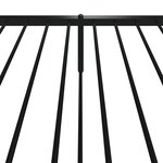 vidaXL Cadre de lit métal sans matelas avec pied de lit noir 90x190 cm