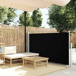 vidaXL Auvent latéral rétractable 120 x 300 cm Noir