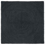 vidaXL Tapis de surface Carré Gris foncé 160 x 160 cm Jute