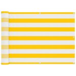 vidaXL Écran de balcon Jaune et blanc 75 x 200 cm