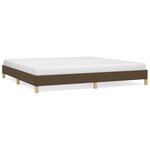 vidaXL Cadre de lit Marron foncé 200x200 cm Tissu