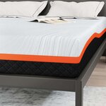 vidaXL Matelas Blanc et Gris 140 x 200 cm Tissu jacquard