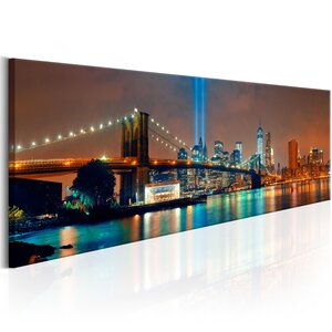 Tableau - new york city: beautiful night  l x h en cm 150x50
