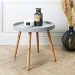 Table d'appoint ronde avec plateau