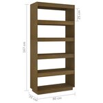 vidaXL Bibliothèque/Séparateur de pièce Marron miel 80x35x167 cm Pin