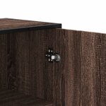 vidaXL Buffet haut chêne marron 68x35x139 cm bois d'ingénierie