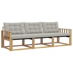 vidaXL Ensemble de canapés d'extérieur 3 pc Blanc et gris clair