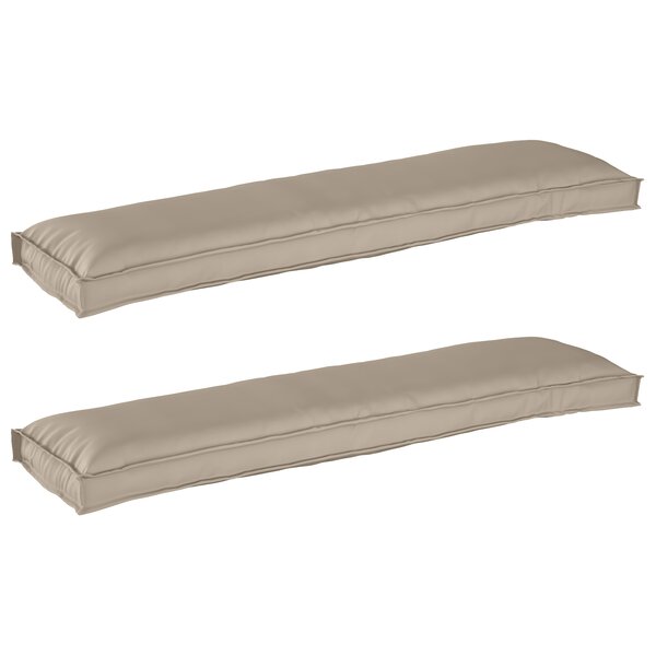 vidaXL Set de coussins de palette 2 Pièces Taupe 150 x 40 x 8 cm