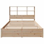 vidaXL Lit bibliothèque sans matelas 140x200 cm bois massif de pin
