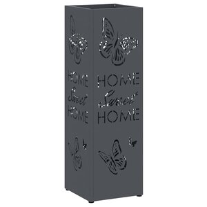 vidaXL Porte-parapluie Anthracite 15 5 x 15 5 x 49 cm Métal