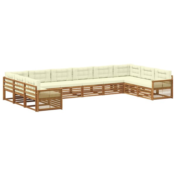 vidaXL Ensembles de canapés 10 pc Bois d'Acacia Massif