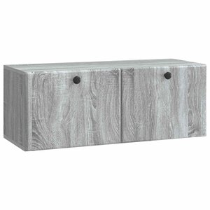vidaXL Meuble TV mural 78 5 x 31 x 30 cm Sonoma gris Bois d'ingénierie