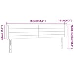 vidaXL Tête de lit à LED Noir 163x16x78/88 cm Tissu