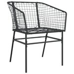 vidaXL Ensemble de salle à manger de jardin 5 pièces Noir en poly rattan