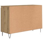 vidaXL Buffet chêne artisanal 104x35x70 cm bois d'ingénierie