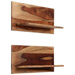 vidaXL Étagères murales 2 Pièces 58 x 26 x 20 cm Bois massif