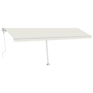 vidaXL Auvent automatique avec capteur de vent et LED 600x300 cm Crème