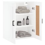 vidaXL Armoire murale blanc 69 5x34x90 cm bois d'ingénierie